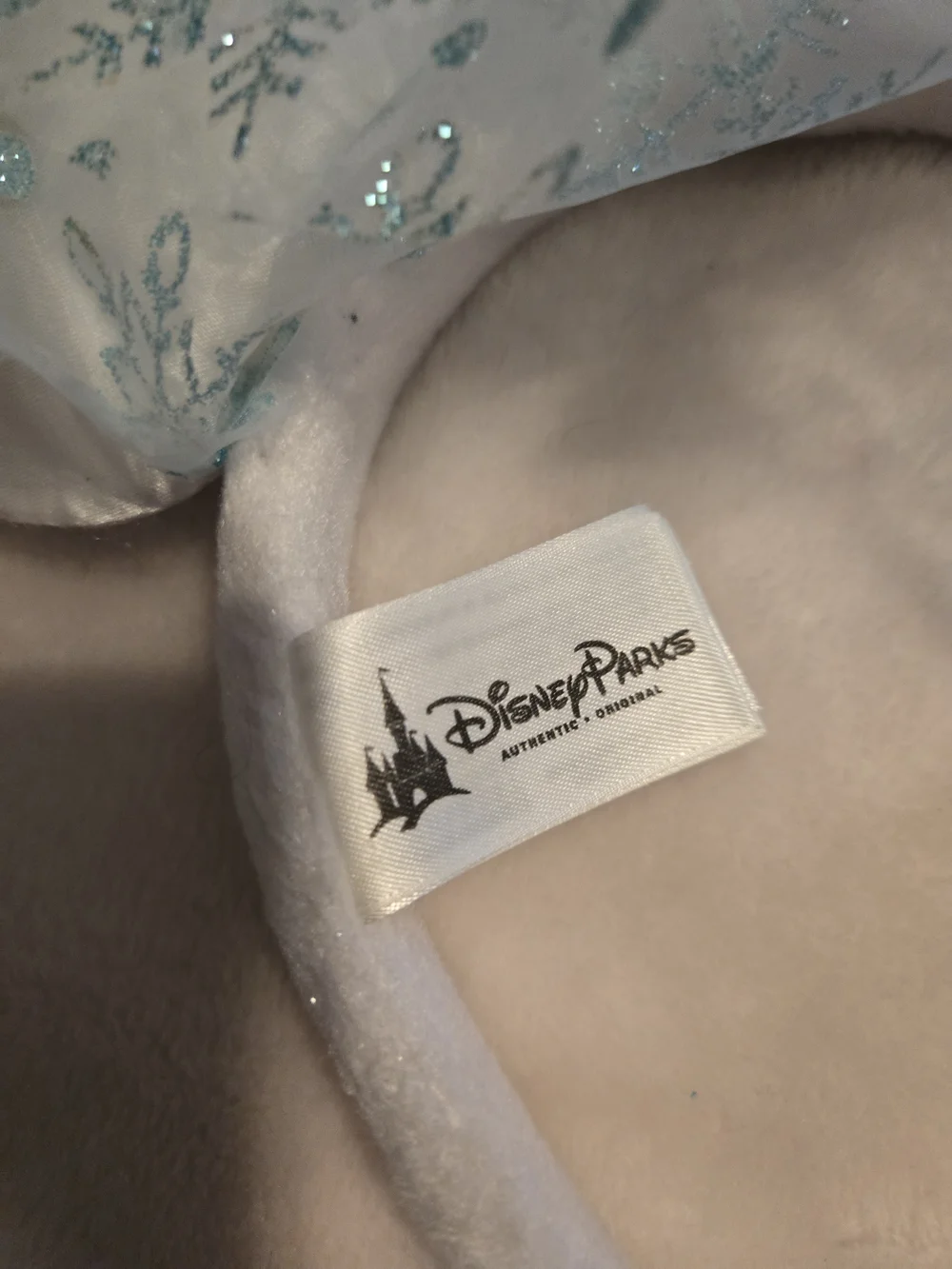 Disney Glitter Pink & Teal Bow Mouse Ear Headband Set